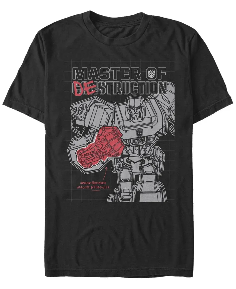 Men's Transformers Evergreen Destruction Short Sleeve Crew T-shirt