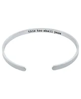 Crystal Hidden Message Cuff Bangle Bracelet In Silver Plated