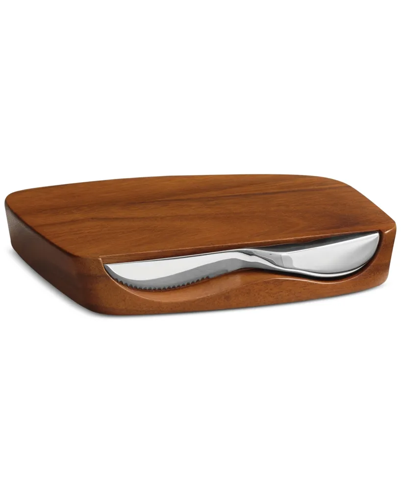 Nambe Barware Blend Bar Board with Knife