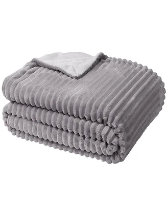 Sedona House Jacquard Flannel Blanket, Twin