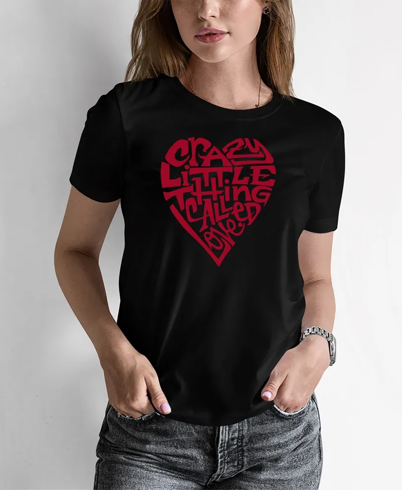 Women's Word Art Crazy Little Thing Called Love T-Shirt