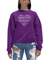 Women's Word Art Xoxo Heart Crewneck Sweatshirt