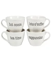 Just Words Set of 4 Jumbo Cups