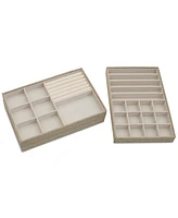 Household Essentials Stackable Jewelry Trays, Set of 3