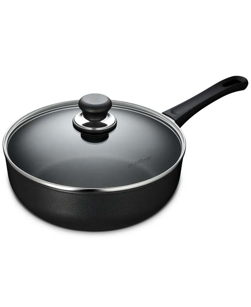 Scanpan Classic 4 qt, 3.7 L, 10.25", 26cm Nonstick Deep Saute Pan with Lid, Black
