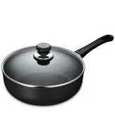 Scanpan Classic 4 qt, 3.7 L, 10.25", 26cm Nonstick Deep Saute Pan with Lid, Black