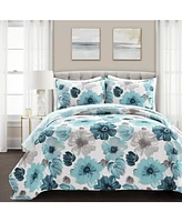 Lush Decor Leah 3 Piece Quilt Set