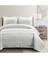 Lush Decor Hygge Geo 3 Piece Quilt Set