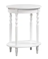 Classic Accents Brandi Oval End Table with Shelf