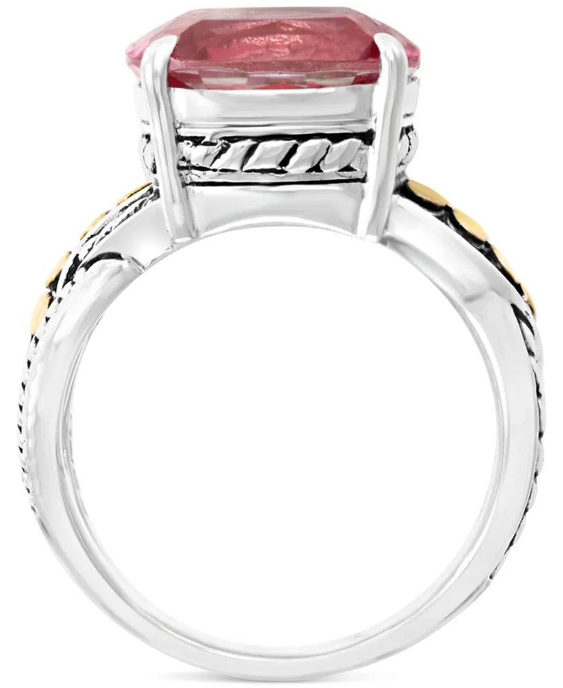 Effy Pink Topaz Ring (8-1/3 ct. t.w.) in Sterling Silver & 18k Gold
