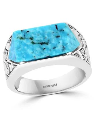 Effy Men's Turquoise Ring in Sterling Silver