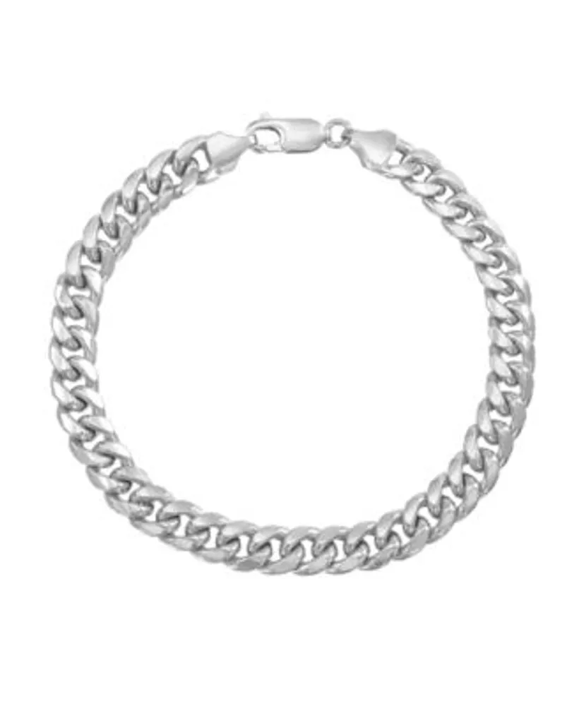 Italian Gold 7 1 2 9 1 2 Miami Cuban Link Chain Bracelet 7mm In 10k Yellow Gold Or 10k White Gold