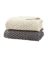 Dkny Pure Cotton Chunky Knit Throw