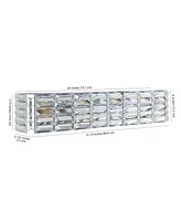 Evelyn Crystal Rectangle 4-Light Glam Modern Led Vanity Light