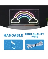 Rainhow Contemporary Glam Acrylic Box Usb Operated Led Neon Light