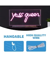 Yass Queen Contemporary Glam Acrylic Box Usb Operated Led Neon Light