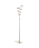 Scribble 60.5" Modern Dimmable Integrated Led Floor Lamp - Gold