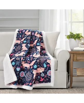 Lush Decor Pixie Fox Sherpa Throw for Kids, 60" x 50"