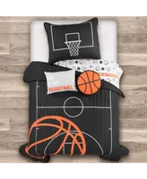 Lush Decor Basketball Game Piece Quilt Set for Kids