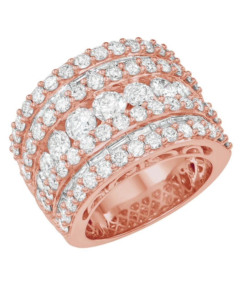 Diamond Five Row Band (5 ct. t.w.) 14k White, Yellow or Rose Gold