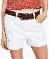 Dollhouse Juniors' Ripped Cuffed Shorts