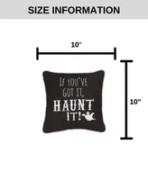 C&F Home Haunt It Halloween Decorative Pillow, 10" x 10"