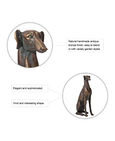 Glitzhome Sitting Grayhound Dog Statue