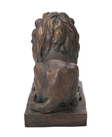 Glitzhome Lying Guardian Lion Statue