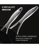 Circulon SteelShield S-Series Stainless Steel Nonstick Frying Pan Set, 2-Piece, Silver