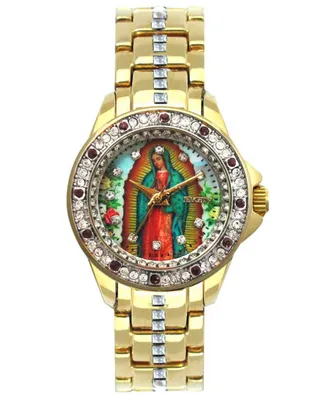 Elgin Women's Our Lady of Guadalupe Gold-Tone Metal Bracelet Watch - Gold