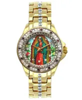 Elgin Women's Our Lady of Guadalupe Gold-Tone Metal Bracelet Watch - Gold