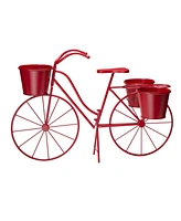 Glitzhome Oversized Metal Bicycle Plant Stand