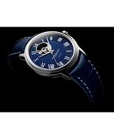 Raymond Weil Men's Swiss Automatic Maestro Blue Leather Strap Watch 39.5mm