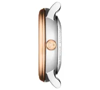 Tissot Women's Swiss Automatic Carson Diamond (1/20 ct. t.w.) Rose Gold & Stainless Steel Bracelet Watch 30mm