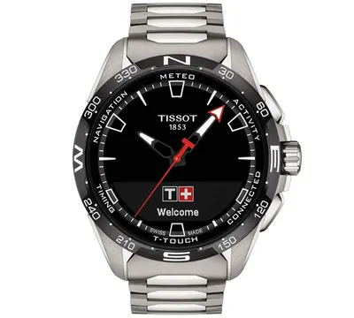 Tissot Men's Swiss T-Touch Connect Solar Titanium Bracelet Smart Watch 48mm