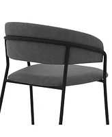 Nara Faux Leather and Metal Counter Height Bar Stool
