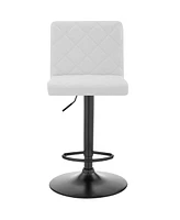 Duval Adjustable Faux Leather Swivel Bar Stool