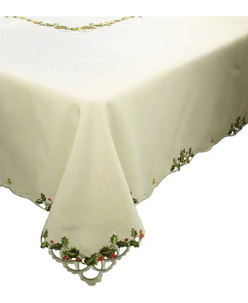 Xia Home Fashions Winter Berry Collection Tablecloth, 84" x 60"