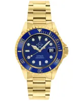 Gevril Men's Liguria Swiss Automatic Ion Plating Gold-Tone Stainless Steel Bracelet Watch 42mm