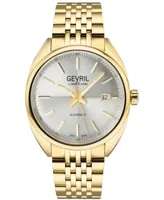 Gevril Men's Five Points Swiss Automatic Ion Plating Gold-Tone Stainless Steel Bracelet Watch 47.5mm - Gold