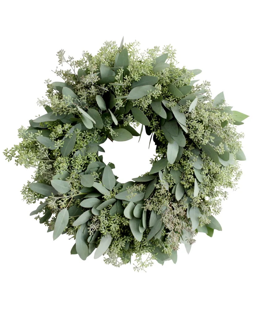 Magnolia Supply Co Fresh Seeded Eucalyptus Wreath, 20"