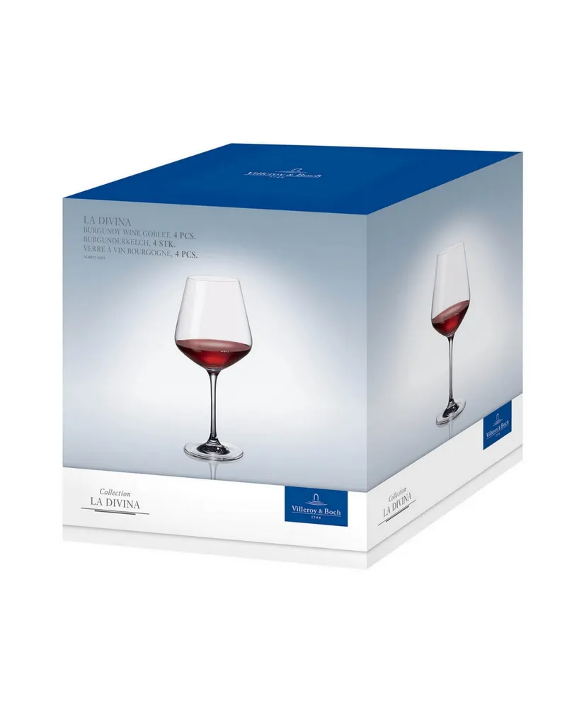 Villeroy & Boch La Divina Burgundy Glass, Set of 4