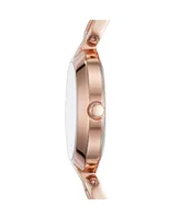 Fossil Women's Kerrigan Three Hand Rose Gold Stainless Steel Watch 32mm