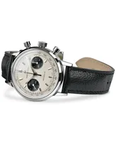 Hamilton Men's Swiss Intra-Matic Chronograph H Black Leather Strap Watch 40mm