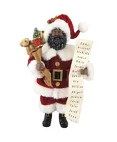 Santa's Workshop 12" African American Santa with His List