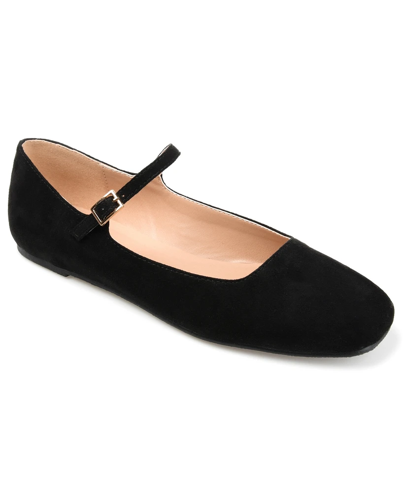 Journee Collection Women's Carrie Square Toe Mary Jane Flats