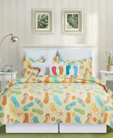 Sunny Splash King Quilt Set, 3 Pieces