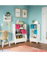 Kids Bookcase with Toy Organizer