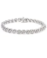 Diamond Twist Bracelet (1 ct. t.w.) in Sterling Silver