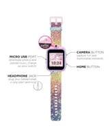 Kid's Playzoom 2 Textured Rainbow Glitter Tpu Strap Smart Watch 41mm